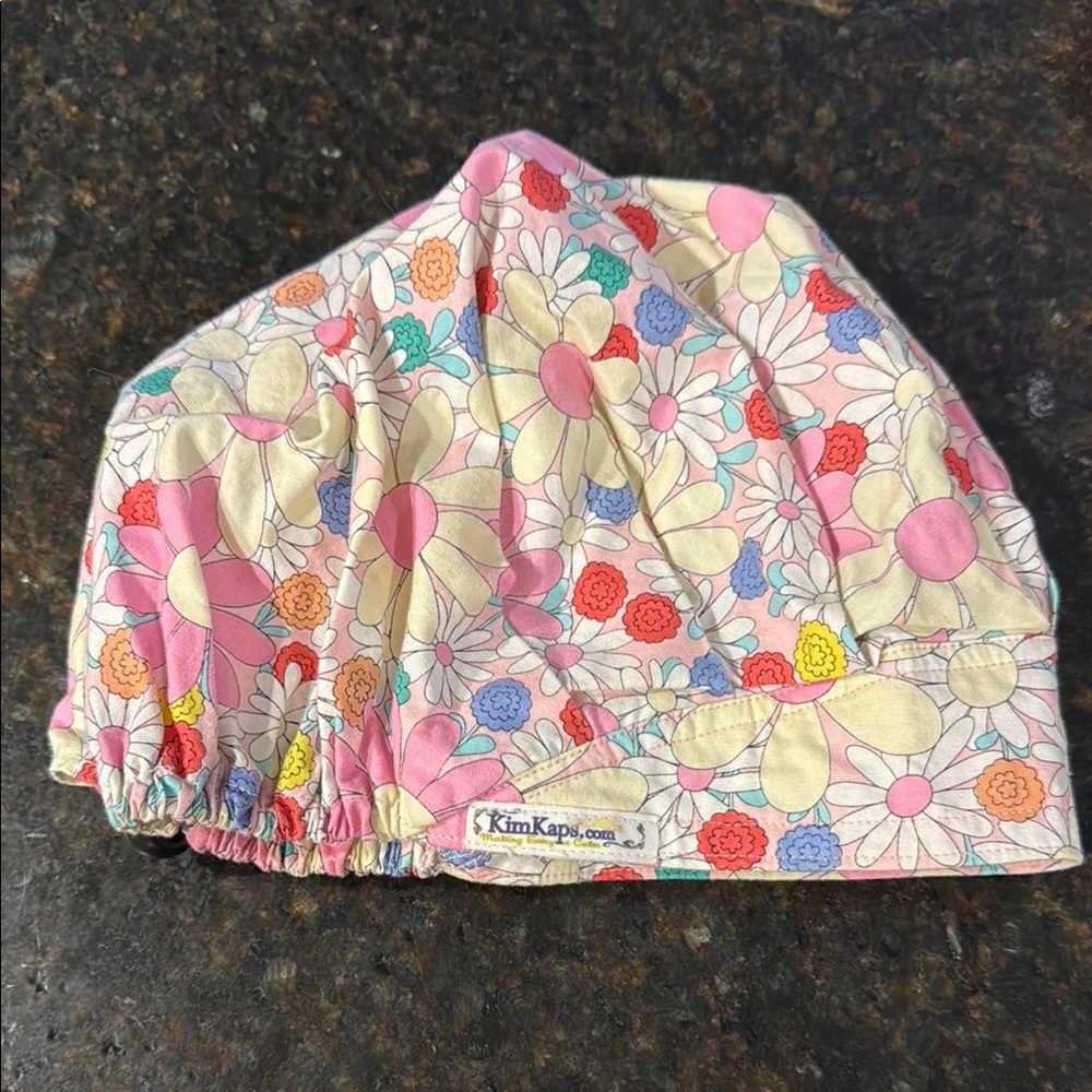 KimKaps Floral Surgical Cap - Pink  Multicolor